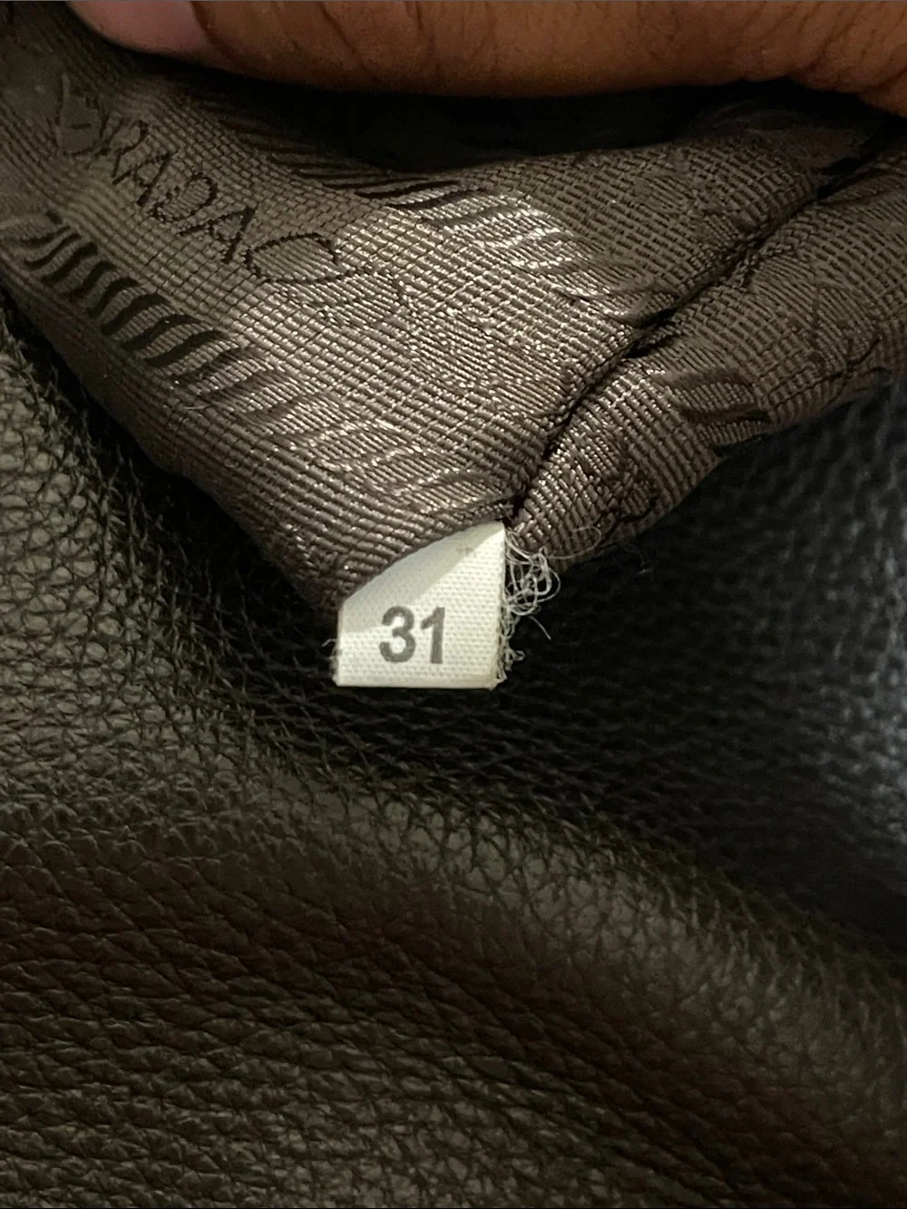Prada Dark Brown Pebbled Leather Tote with Gold Hardware